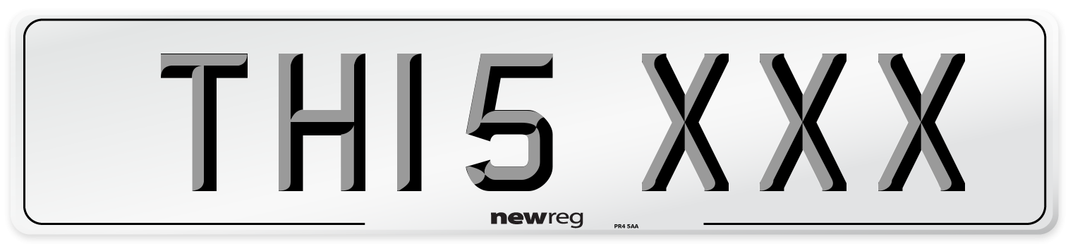 TH15 XXX Number Plate from New Reg
